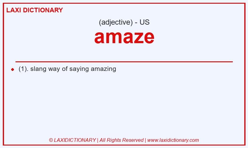Definition amaze in American English