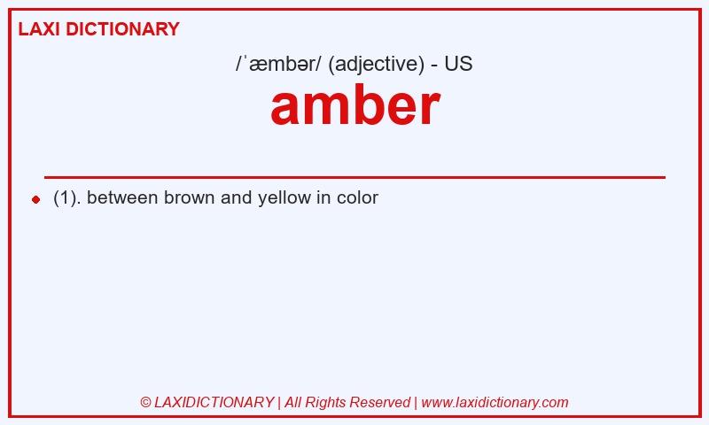 Definition amber in American English