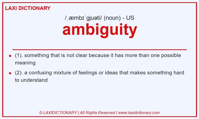 Definition ambiguity in American English