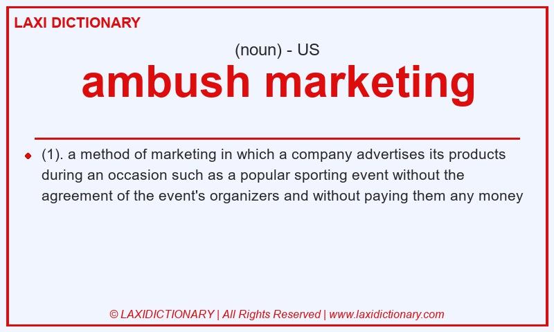 Definition ambush marketing in American English