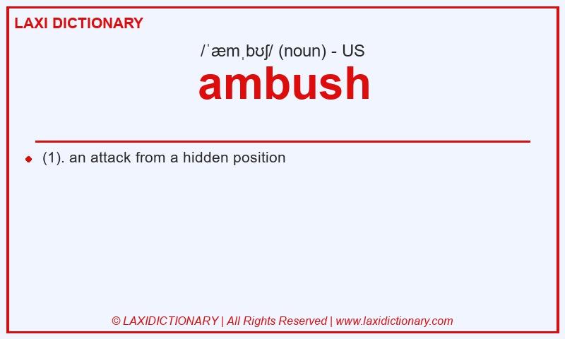 Definition ambush in American English
