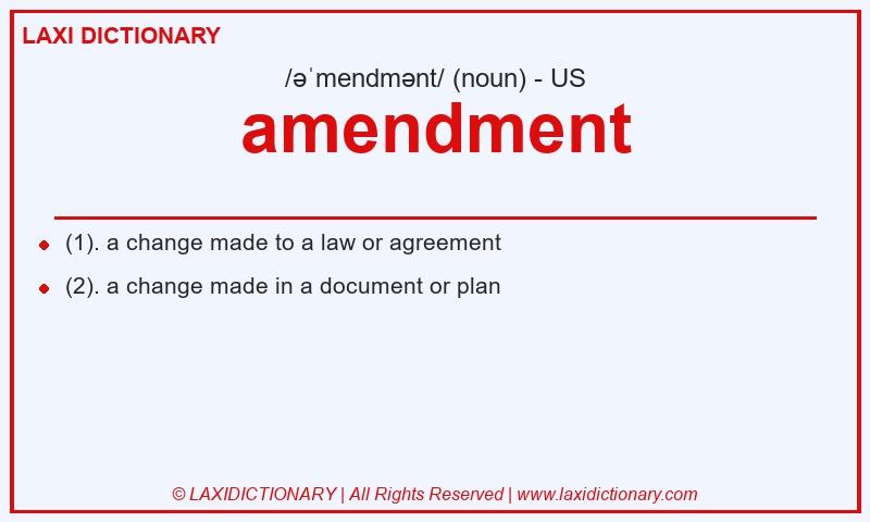 Definition amendment in American English
