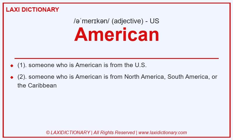 Definition American in American English