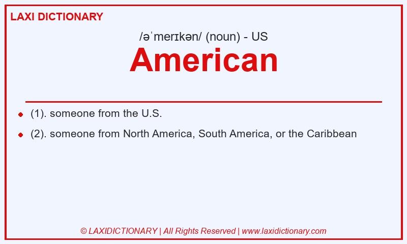 Definition American in American English
