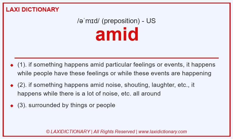 Definition amid in American English