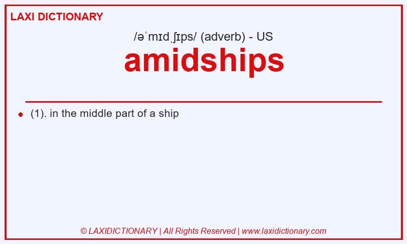 Definition amidships in American English