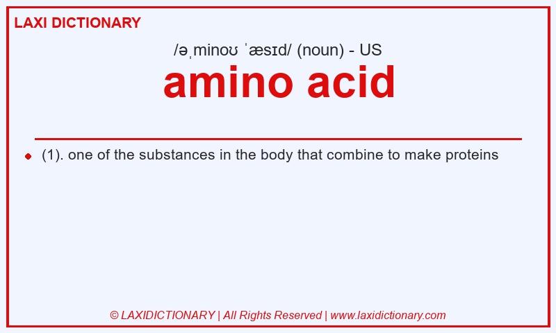 Definition amino acid in American English