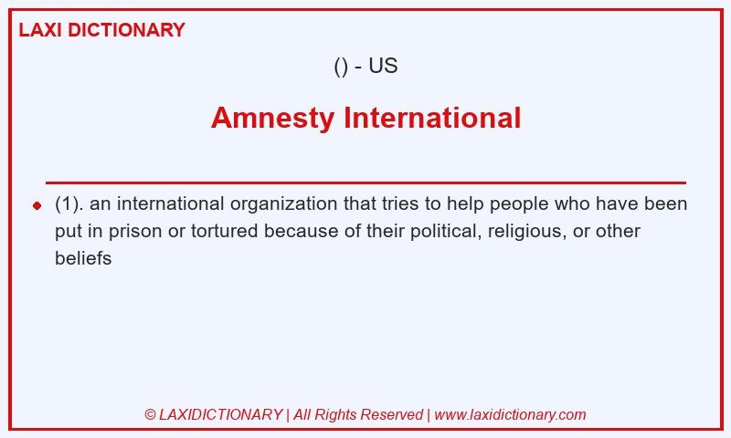 Definition Amnesty International in American English