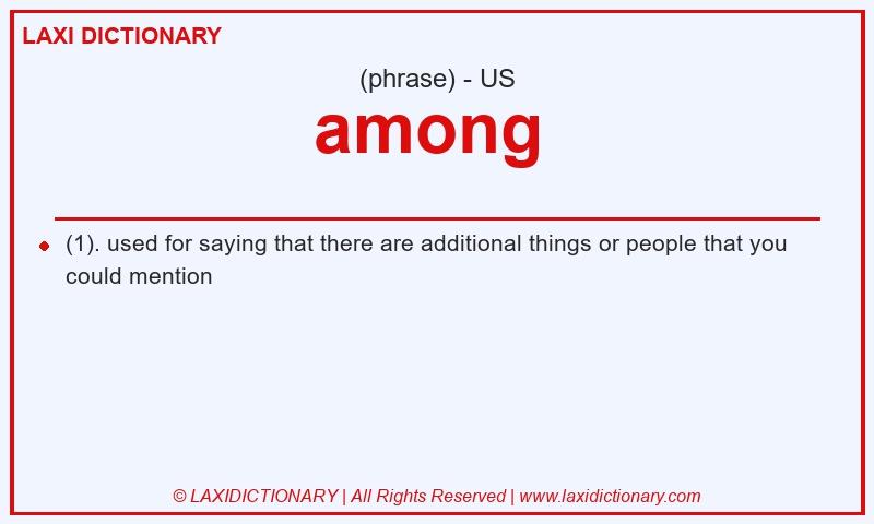 Definition among in American English