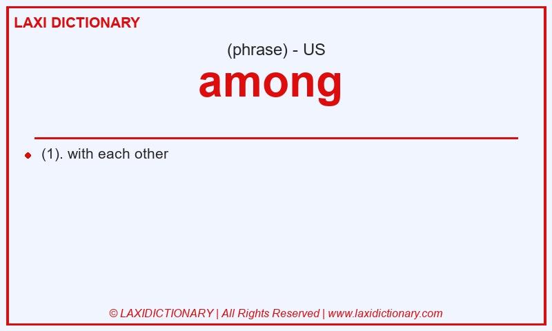 Definition among  in American English