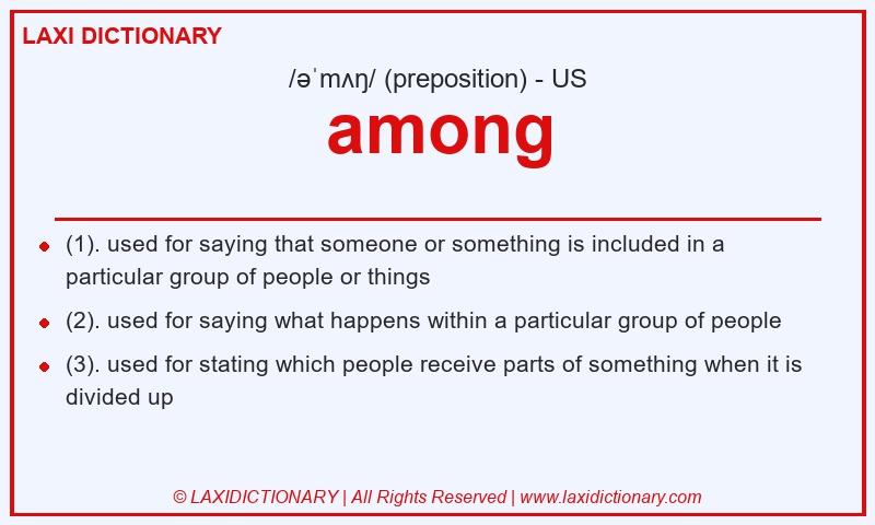 Definition among in American English