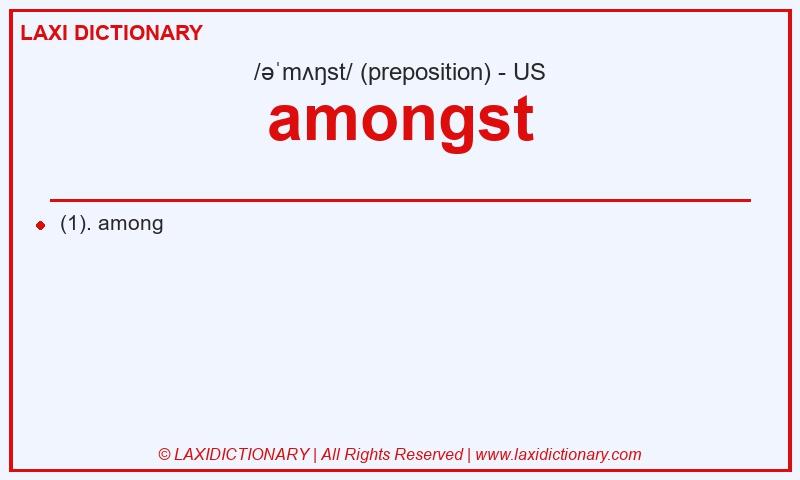 Definition amongst in American English