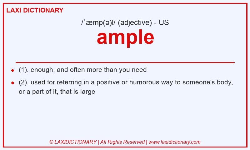 Definition ample in American English