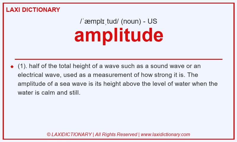 Definition amplitude in American English