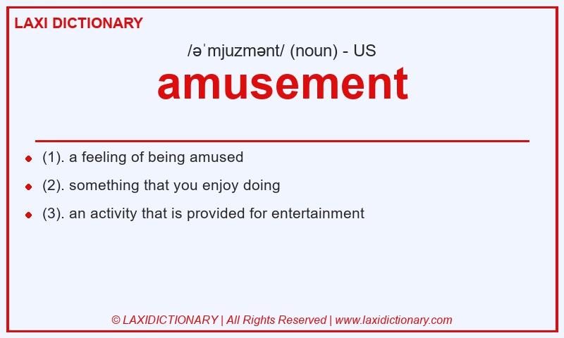 Definition amusement in American English