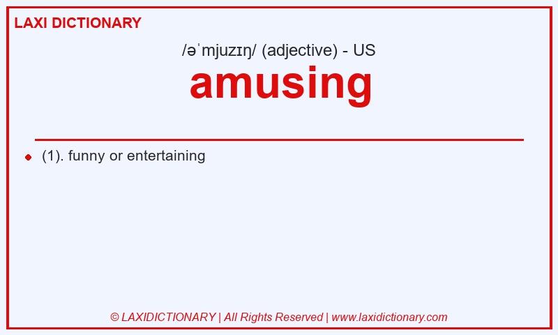 Definition amusing in American English