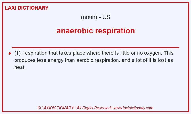 Definition anaerobic respiration in American English