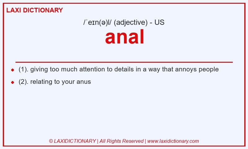 Definition anal in American English