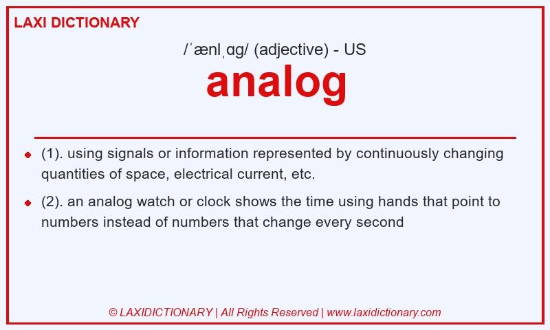 Definition analog in American English
