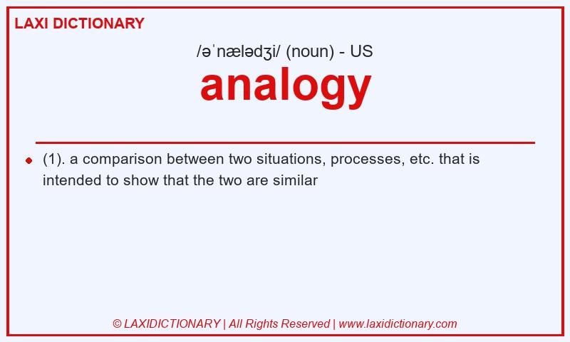 Definition analogy in American English