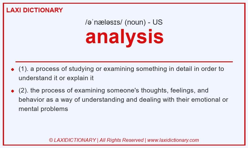 Definition analysis in American English