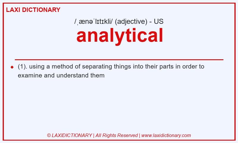 Definition analytical in American English