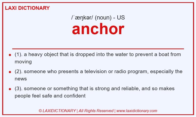 Definition anchor in American English