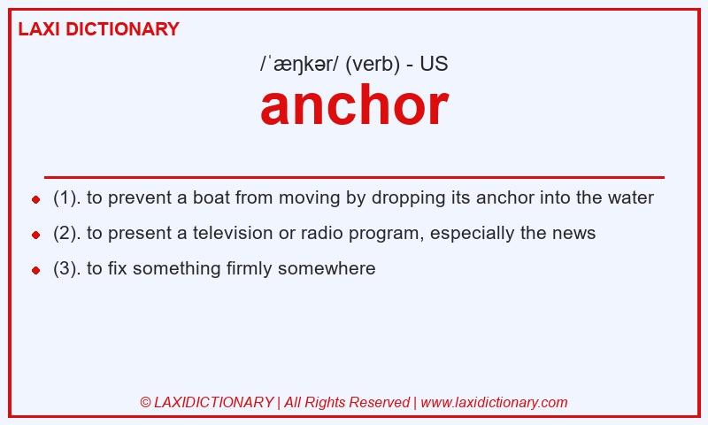 Definition anchor in American English