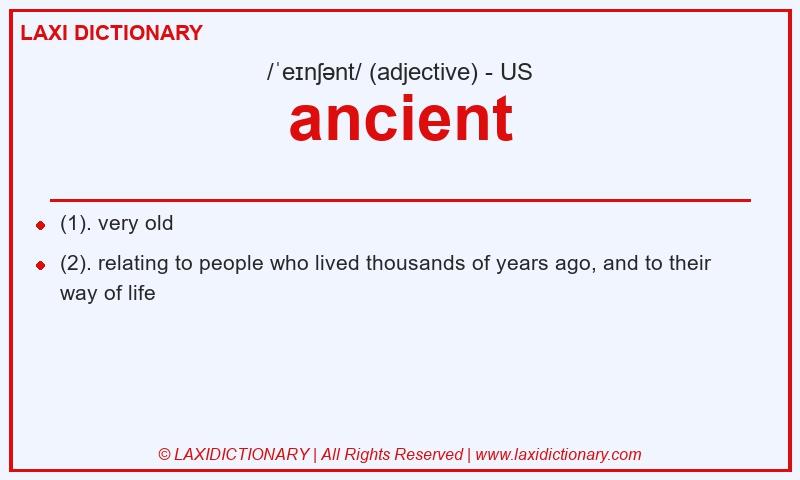 Definition ancient in American English