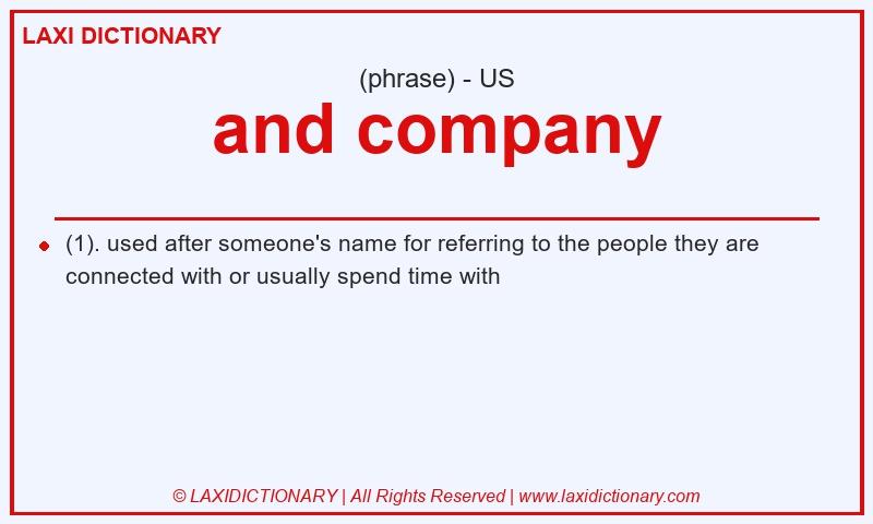 Definition and company in American English