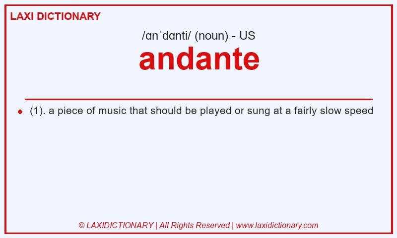Definition andante in American English