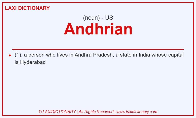 Definition Andhrian in American English