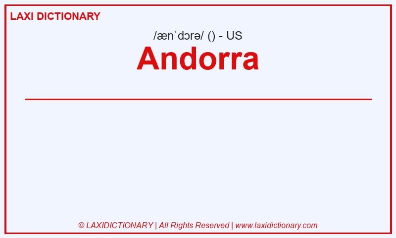 Definition Andorra in American English