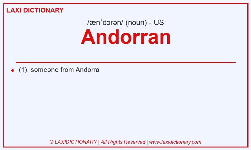 Definition Andorran in American English