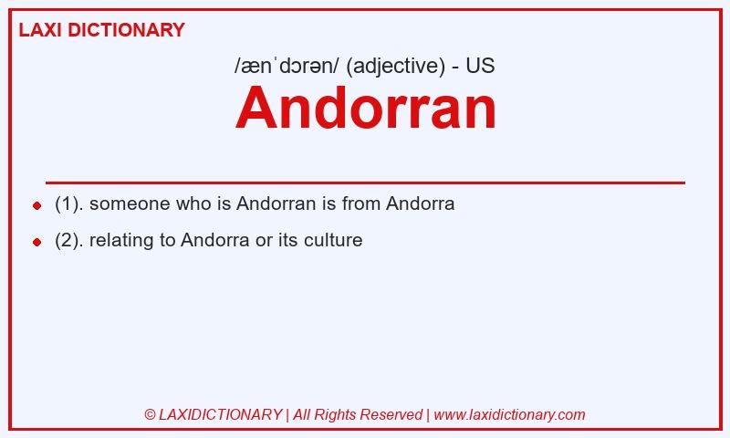 Definition Andorran in American English