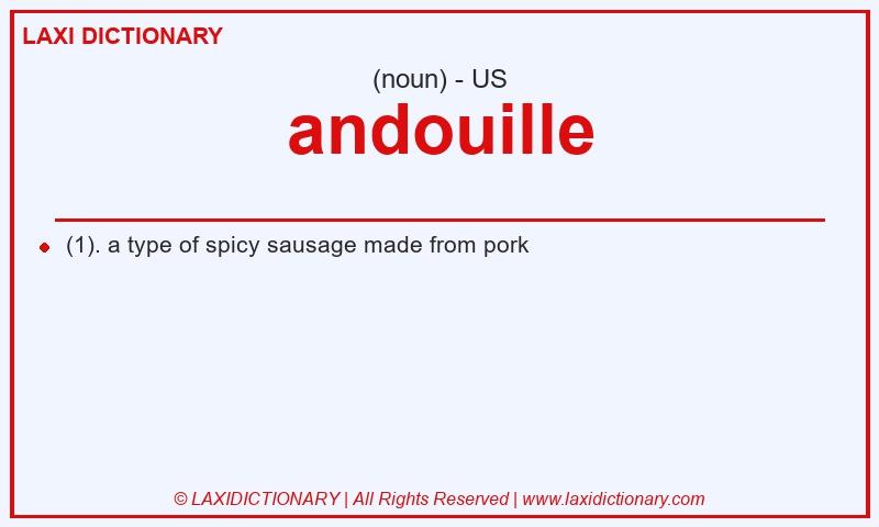 Definition andouille in American English