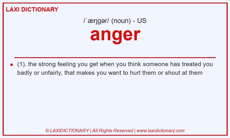 Definition anger in American English