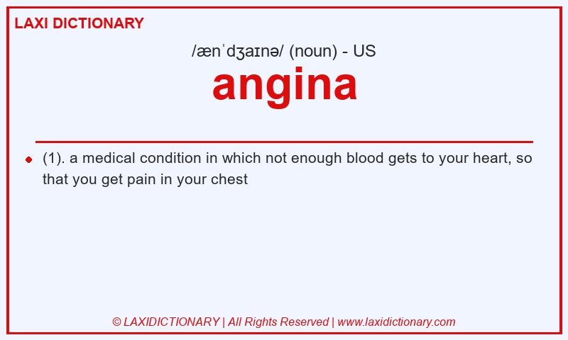 Definition angina in American English