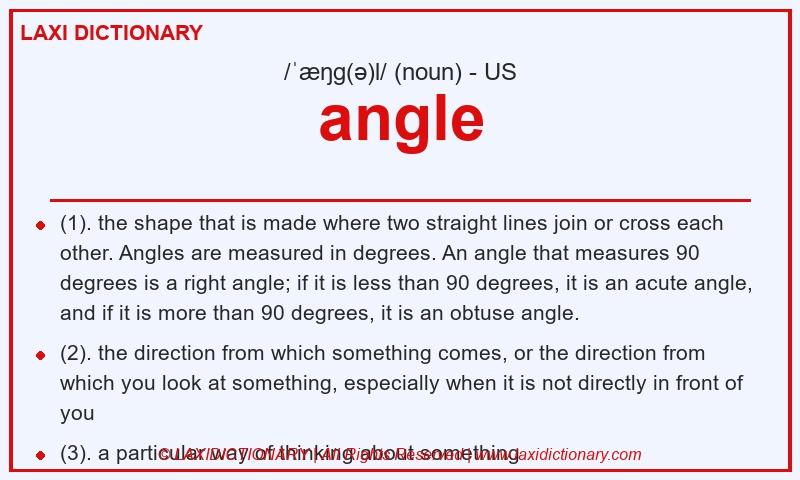 Definition angle in American English