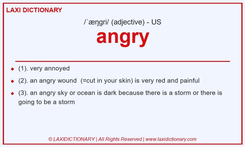 Definition angry in American English