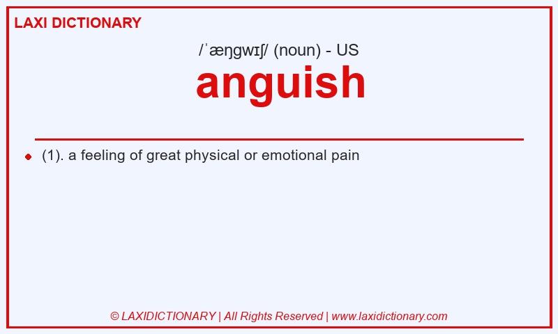 Definition anguish in American English