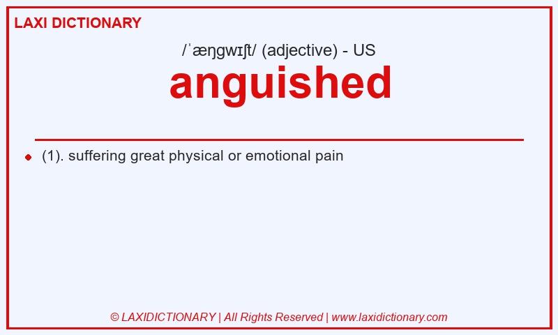 Definition anguished in American English