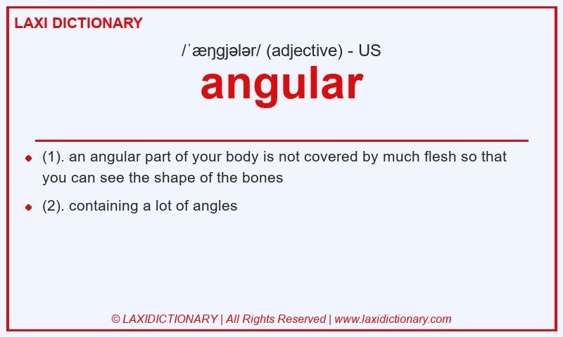 Definition angular in American English