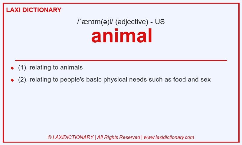Definition animal in American English