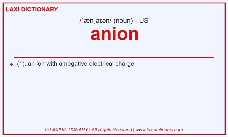 Definition anion in American English