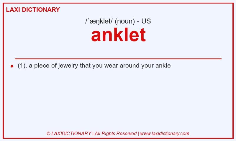 Definition anklet in American English