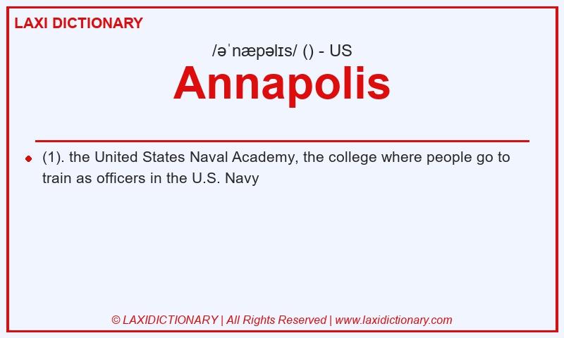 Definition Annapolis in American English