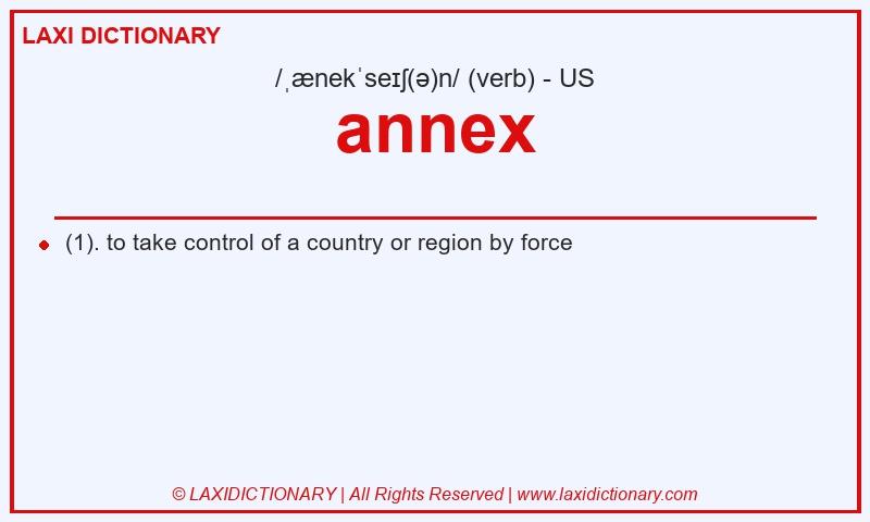 Definition annex in American English