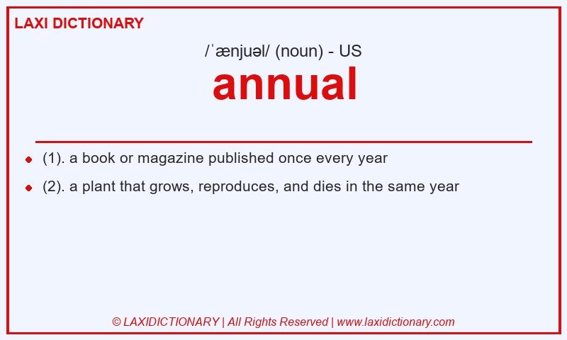 Definition annual in American English