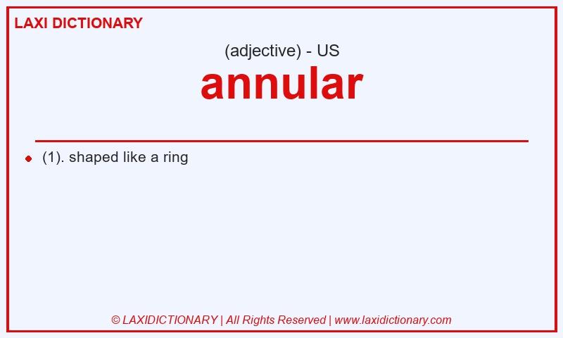 Definition annular in American English